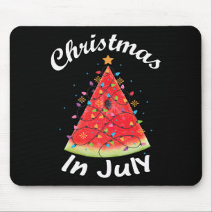 Tapis De Souris Noël en juillet Design Été Melon Noël Arbre