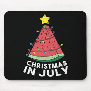 Tapis De Souris Noël en Juillet Été Pastèque Arbre de Noël Hommes