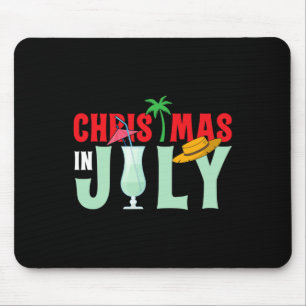 Tapis De Souris Noël en Juillet Joyeux Noël Eté Drôle San