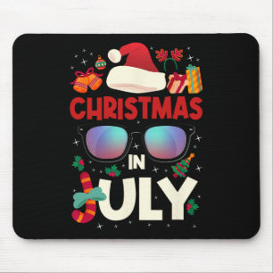 Tapis De Souris Noël en juillet Joyeux Noël Eté Drôle San