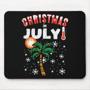 Tapis De Souris Noël En Juillet Palmier Xmas Plage Été Hommes