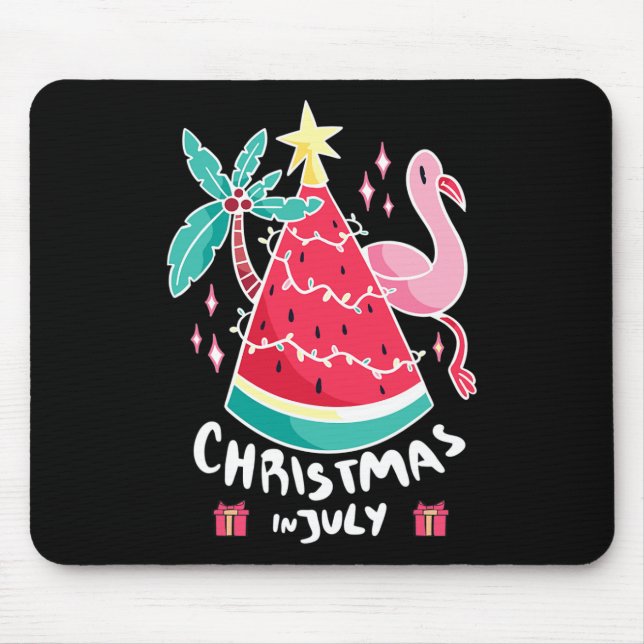 Tapis De Souris Noël en Juillet Pastèque Arbre de Noël d'Été (Devant)