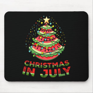 Tapis De Souris Noël En Juillet Pastèque Noël Arbre Été