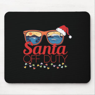 Tapis De Souris Noël en juillet Santa Chapeau hors service Lunette