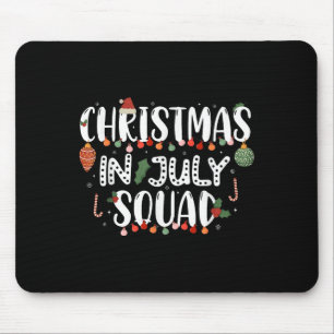 Tapis De Souris Noël En Juillet Squad Drôle Été Noël Hommes Femmes