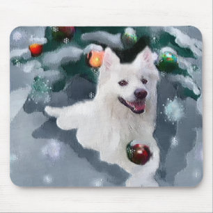 Tapis De Souris Noël Eskimo Chien américain