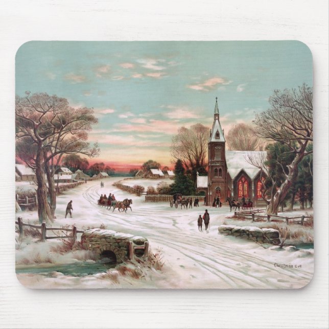 Tapis De Souris Noël Eve Mousepad (Devant)