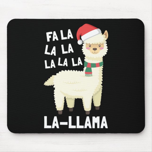 Tapis De Souris Noël Fa La Llama Essentiel (Devant)