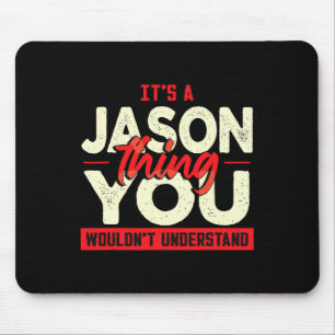 Tapis De Souris Noël Fête des Pères Anniversaire Nom Jason