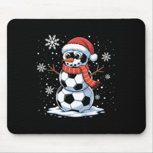 Tapis De Souris Noël Football Bonhomme de neige Noël Femmes Hommes