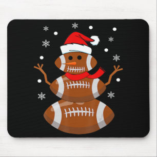 Tapis De Souris Noël Football Snowman Kids Football Noël