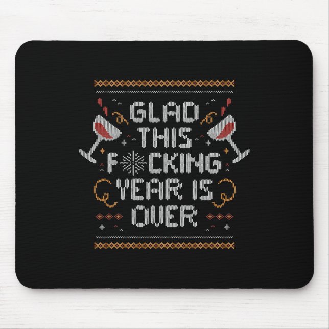 Tapis De Souris Noël Glad Cette Année Fcccale Est Terminée - Drôle (Devant)