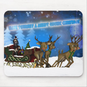 Tapis De Souris Noël gothique Mousepad, H.I.P. Et renne