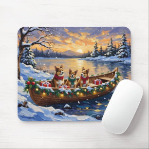 Tapis De Souris Noël Japonais Chin Bateau Vacances