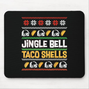 Tapis De Souris Noël Jingle Bells Taco Coques drôle Mauvais Noël