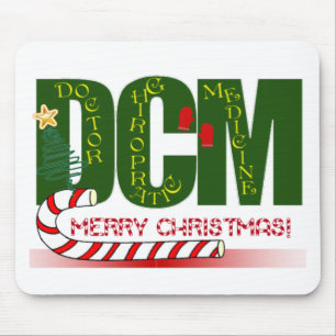 TAPIS DE SOURIS NOËL JOYEUX DCM - DOCTEUR CHIROPRACTIC MEDICINE