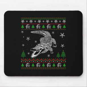 Tapis De Souris Noël laid pour les amateurs d'alligator amusant la