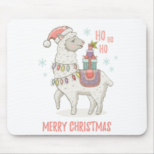 Tapis De Souris Noël Llama