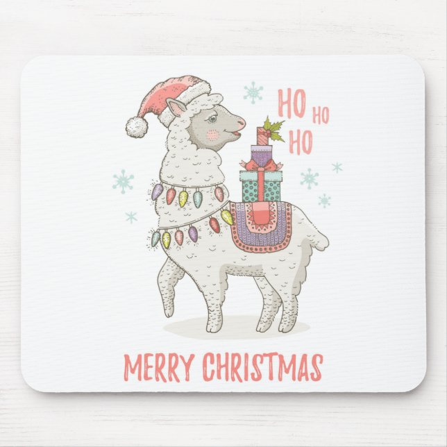 Tapis De Souris Noël Llama (Devant)