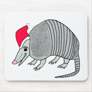 Tapis De Souris Noël mignon de tatou de Père Noël