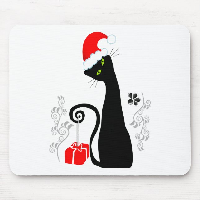 Tapis De Souris Noël moderne Kitty (Devant)