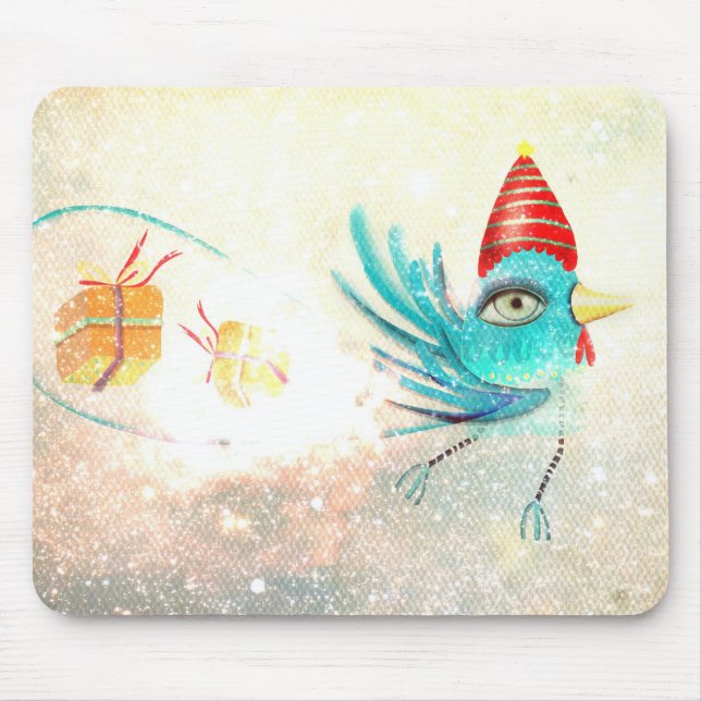 Tapis de souris Noël neige blanche (Devant)