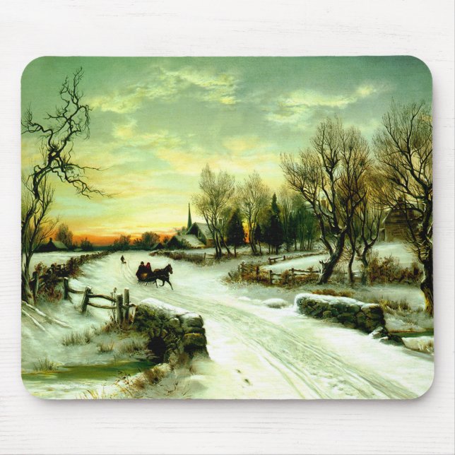 Tapis De Souris Noël neigeux (Devant)