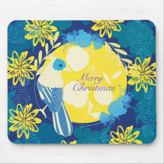 Tapis De Souris noël, noël, oiseau, fleurs, nature