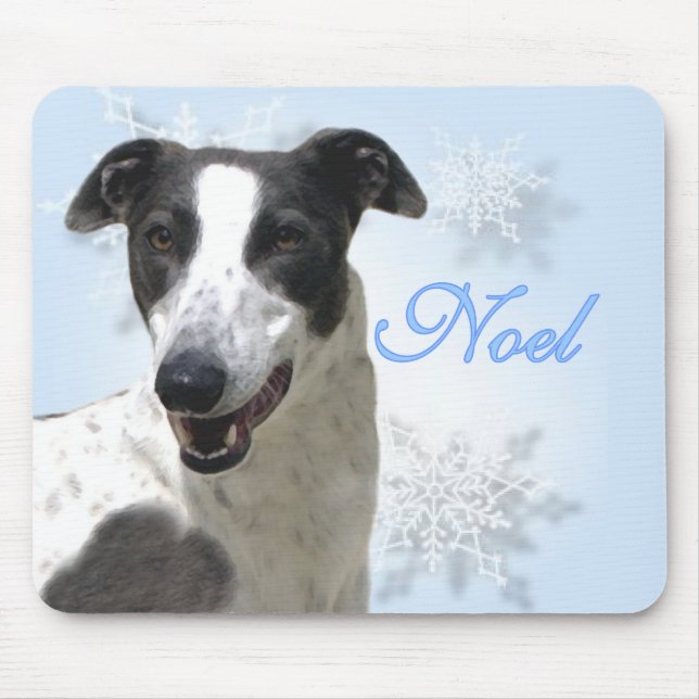 Tapis De Souris Noel noir et blanc gris2 (Devant)