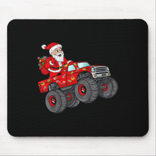 Tapis De Souris Noël Père Noël équitation dans Monster Truck Boys