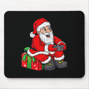 Tapis De Souris Noël Père Noël Vidéo Gamer Contrôleur Garçons