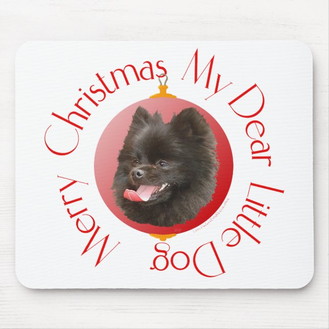 Tapis De Souris Noël Poméranien (Devant)