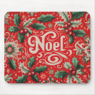Tapis De Souris Noel rouge et vert
