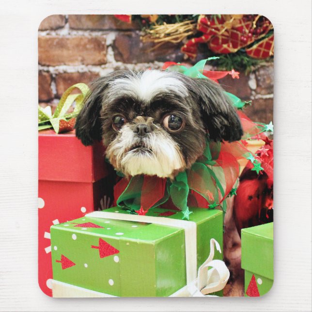 Tapis De Souris Noël - Shih Tzu - yogi (Devant)