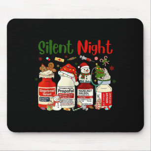 Tapis De Souris Noël Silencieux Rétro Infirmière de Noël Docteur U
