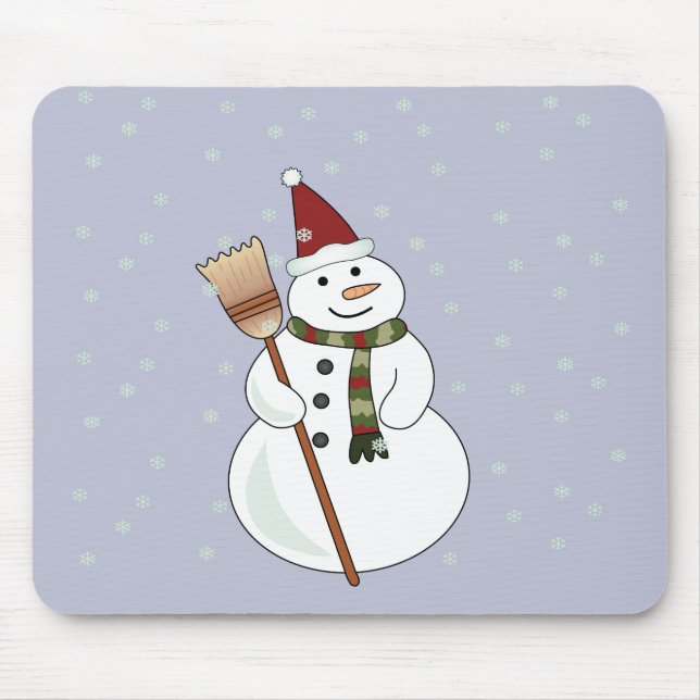 Tapis De Souris Noël Snowman Mousepad (Devant)