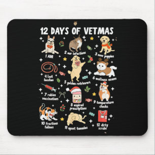 Tapis De Souris Noël Vétérinaire Médecine Vétérinaire Technicien V