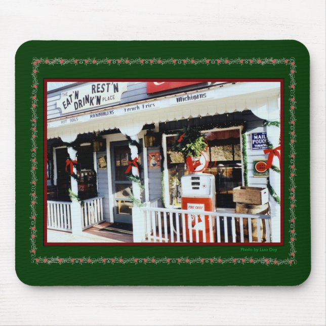 Tapis De Souris 'Noël Vintage d'Amérique' Mousepad (Devant)