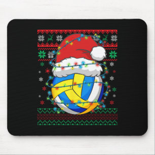 Tapis De Souris Noël Volley-ball Noël Père Noël Casquette sportif