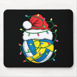 Tapis De Souris Noël Volley-ball Santa Hat Garçons Filles Noël Lig