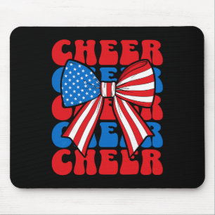 Tapis De Souris Nœud à papillon de pom-pom girl Coquette Sport Usa