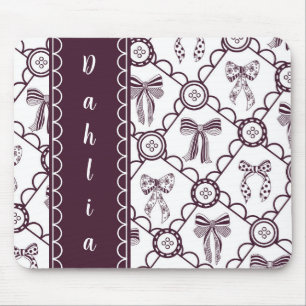 Tapis De Souris Nœud bordeaux coquette