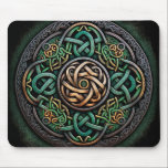 Tapis De Souris Noeud Celtique Green Gold<br><div class="desc">Noeud Celtique Green Gold</div>