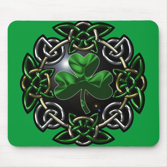Tapis De Souris Noeud de Celtic du jour de St Patrick (Devant)