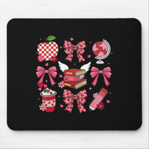 Tapis De Souris Nœud rose coquette pomme appréciation enseignant V