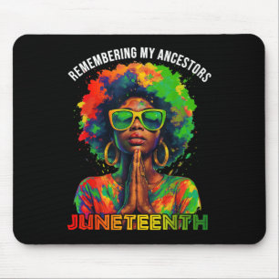 Tapis De Souris Noir Afro JunetDix Se Souvenir De Mes Ancêtres Gir