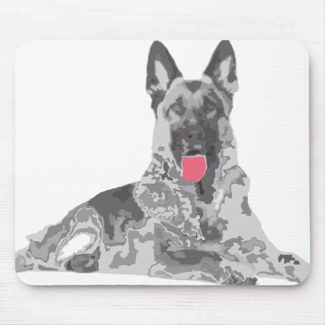 Tapis De Souris noir allemand (Devant)