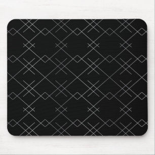Tapis De Souris Noir argenté, cool, élégant, simple motif moderne