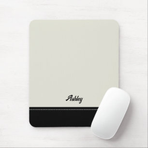 Tapis De Souris Noir beige personnalisé prépa stylé