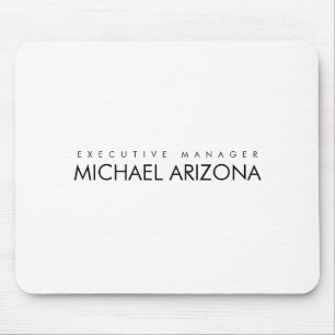 Tapis De Souris Noir & Blanc Minimaliste Simple Plaque Moderne